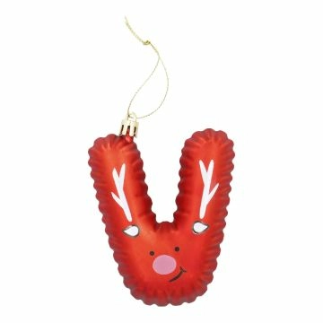 Anhänger Buchstabe, V/rot, 10 cm