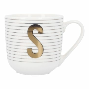 Becher Buchstabe/Streifen, S, 450 ml
