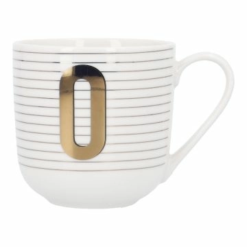 Becher Buchstabe/Streifen, O, 450 ml