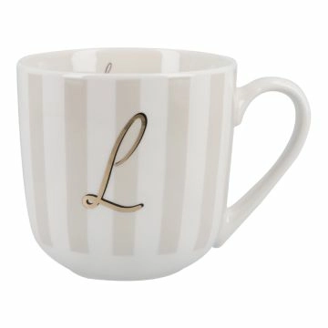 Becher Buchstabe/Streifen/schmal, L, 450 ml
