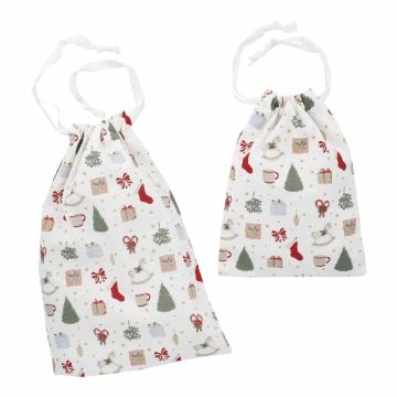 2er Set Beutel Weihnachten, Nostalgie