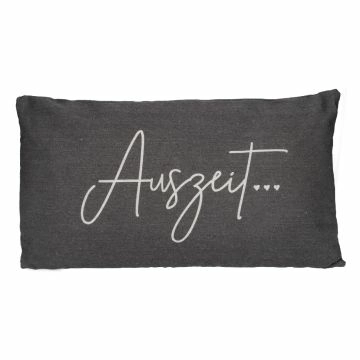 Kissen Auszeit, grau, 50 x 30 cm