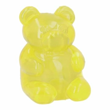 Quetsch-Bär, gelb/transparent, 9 cm