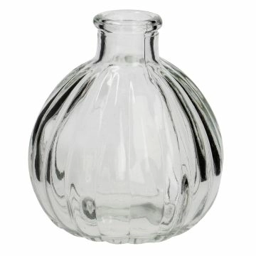 Mini-Vase Rillen, rund, 9 cm