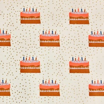 Geschenkpapier Neon, Torte, 2 m