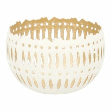Windlicht Design, beige, 10 x 7 cm