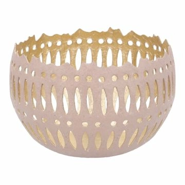 Windlicht Design, altrosa, 10 x 7 cm