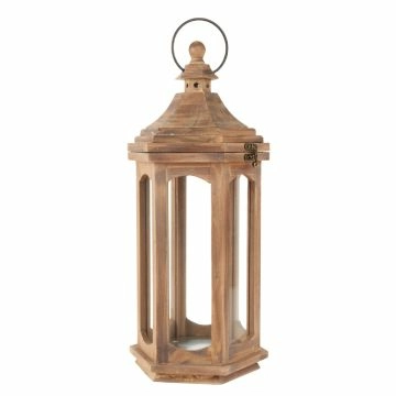 Holzlaterne Katmandu, braun, Höhe 48 cm