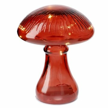 Glas-Pilz, rot, 10er, 17.5 cm