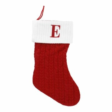 Nikolausstiefel Buchstabe, Zopf, E, 46 cm