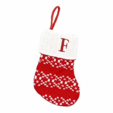 Nikolausstiefel Buchstabe, weiß, F, 18 cm