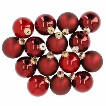 15er Glaskugeln 6 cm, rot