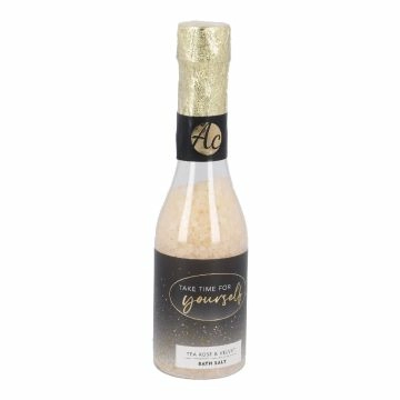 Badesalz in Sektflasche, Glitter/gold, 130 g