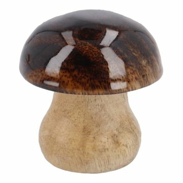 Pilz Natur/Mini, rund/braun, Höhe 5 cm