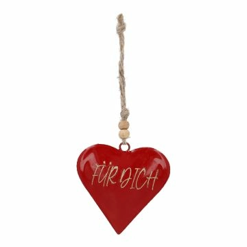 Metall-Anhänger Glanz, Herz/Für dich, 8 cm