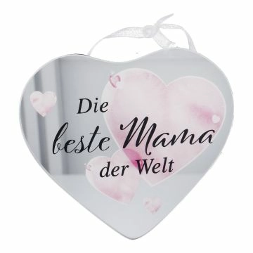 Anhänger Herz mit Spruch, Beste Mama, 12.5 x 11.5 cm