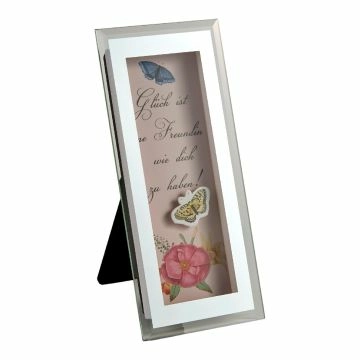 Deko-Spiegel Schrift, Freundin/Schmetterling, 8 x 18 cm
