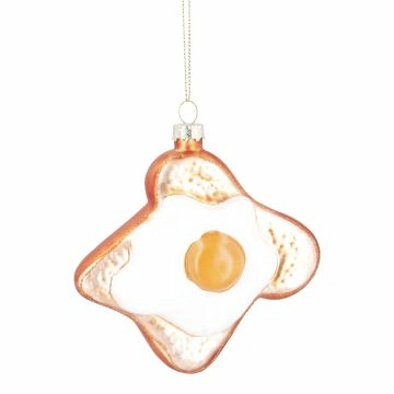 Anhänger Fancy, bunt, Toast mit Spiegelei, 10.5 cm