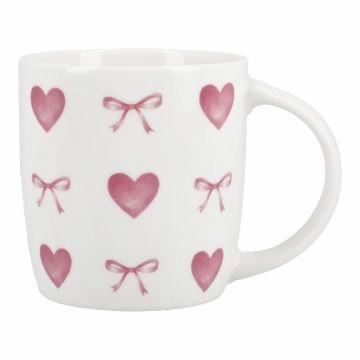 Becher Schleife, Herz, 325 ml