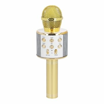 Karaoke Mikrofon, gold, 23 cm