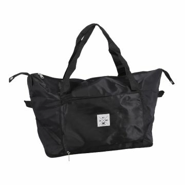 Reisetasche, faltbar, schwarz, 42 cm