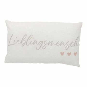 Kissen Lieblingsmensch, beige, 50 x 30 cm