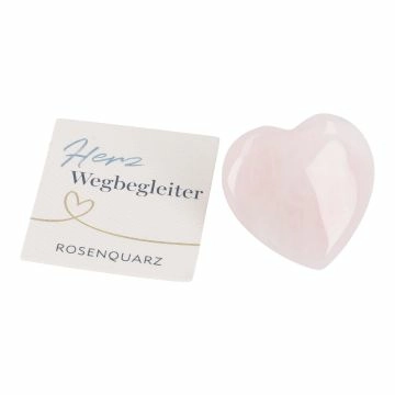 Edelstein Herz, Rosenquarz, rosa