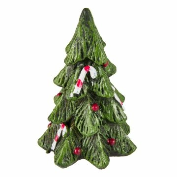 Tanne mit Zuckerstangen, grün, 8 cm