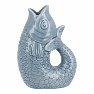 Vase Fisch, blau, 14.5 cm