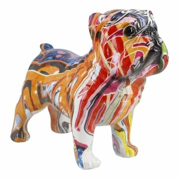 Deko-Hund Color, orange/bunt, 21 x 7.5 x 16.5 cm