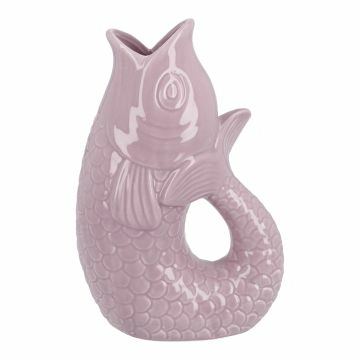 Vase Fisch, rosa, 25 cm
