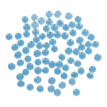 Glas-Nuggets im Netz, blau/transparent, 400 g