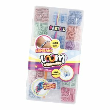 Loomband-Set, Pastell, 600-teilig