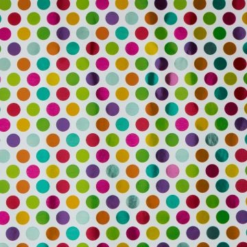 Geschenkpapier Geburtstag, Punkte/bunt, 2 m