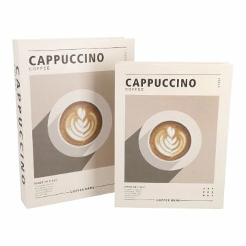 2er Set Buchkarton Kaffee, Cappuccino