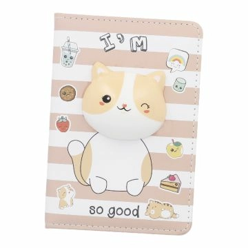 Notizbuch Kawaii, 3D-Figur/Katze