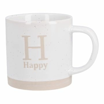 Becher Buchstabe/Feeling, Happy, 380 ml