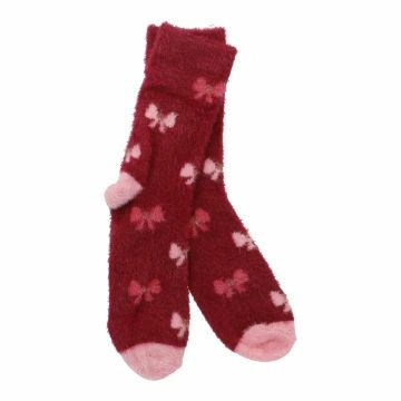 Kuschelsocken Cosy, Schleife/pink, Gr. 35-42