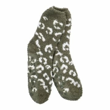 Kuschelsocken Anti-Rutsch, Leo/khaki/offwhite