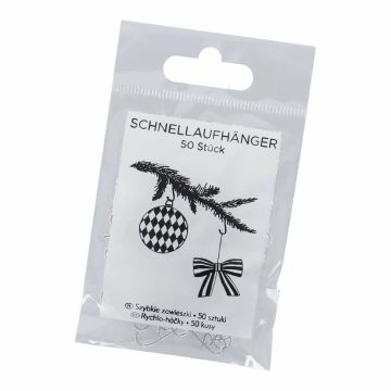 Kugelaufhänger, silber, 50 Stück