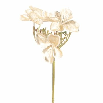 Deko-Stecker Hortensie, champagner/metallic, 25 cm