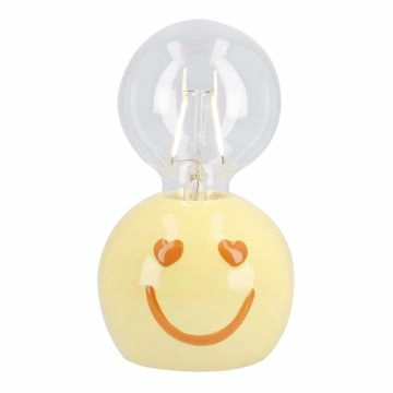 LED-Lampe mit Smiley-Sockel, gelb, 16 cm