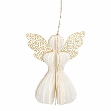 Anhänger Engel, offwhite, 12 cm