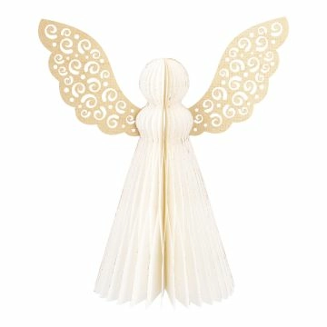 Deko-Engel Wabe, offwhite/gerade, 30 cm