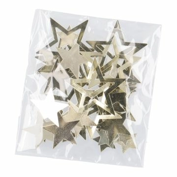 Metall-Streudeko Sterne, gold, 40 Teile