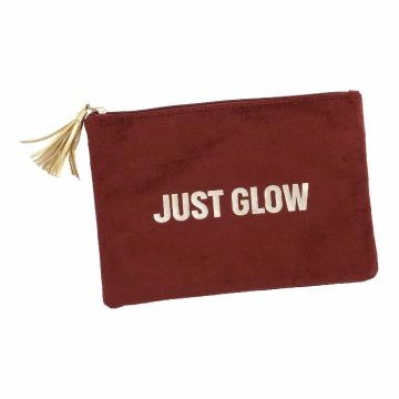 Kosmetiktasche Samt, Just glow/bordaux, 22 x 15 cm