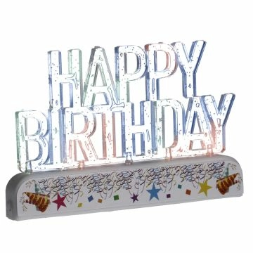 LED-Objekt Happy Birthday mit Musik