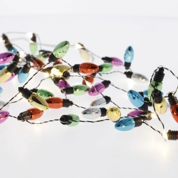 Lichterkette Glühbirne, bunt, 20er