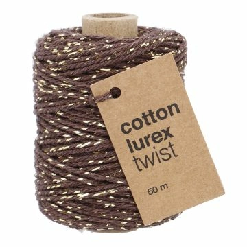 Kordel Lurex, dunkelbraun, 50 m