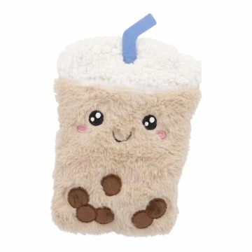 Kirschkernkissen Bubble-Tea, flauschig, braun
